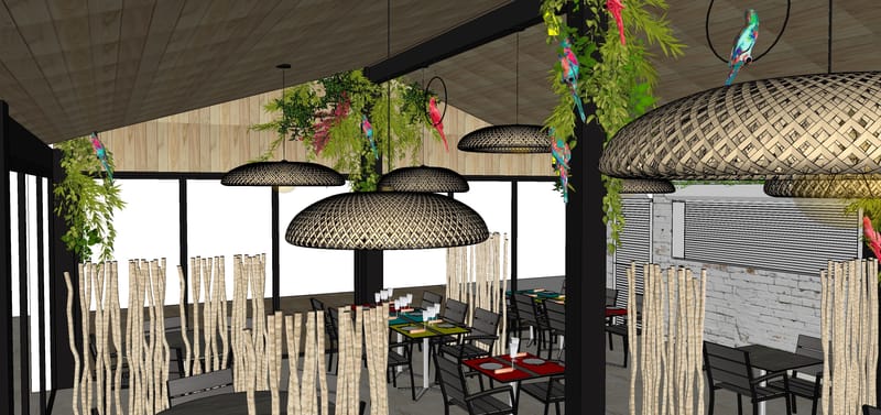 décoration interieure restaurant l"annex"à Capbreton