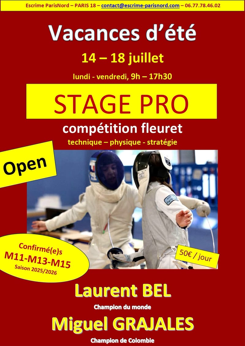 STAGE PRO - Vacances d'été