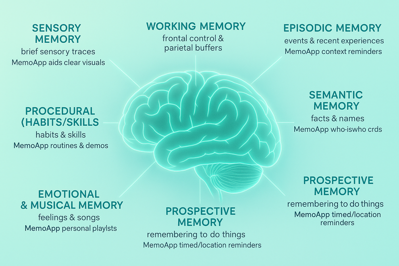 זיכרון לטווח קצר, זיכרון לטווח ארוך וההשפעה היומיומית של ממואפ עליהם