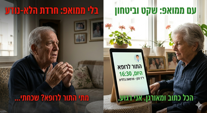 החרדה השקופה בדמנציה: כך "מידע עוגן" מחזיר את תחושת השליטה והרוגע לחולי דמנציה