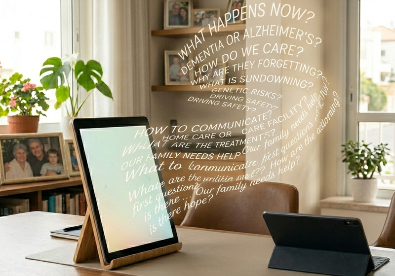 מה עושים עכשיו? 10 השאלות הנפוצות ביותר של בני משפחה לאחר אבחון דמנציה