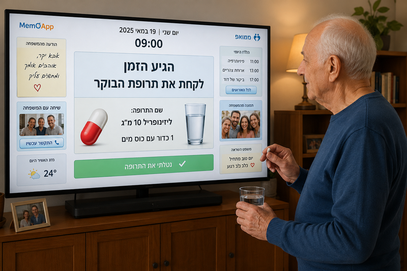📖 איך עוזרים לאדם עם דמנציה או אלצהיימר לזכור לקחת תרופות?