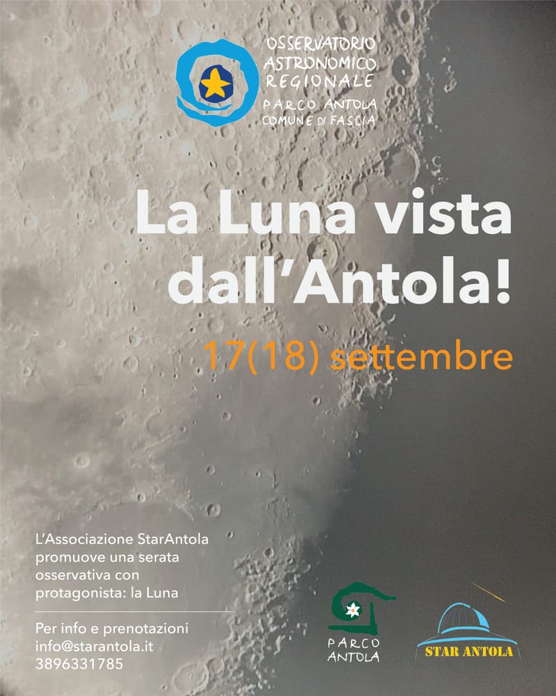 Evento speciale “La Luna vista dall’Antola” del 17 e 18 Settembre 2024