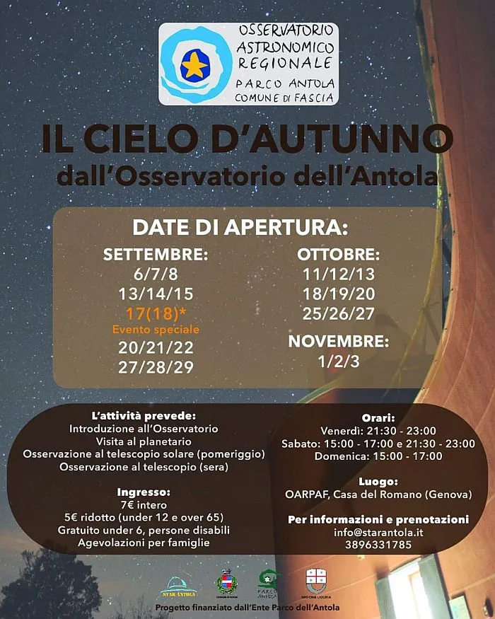 Il cielo d’autunno dall’Osservatorio dell’Antola