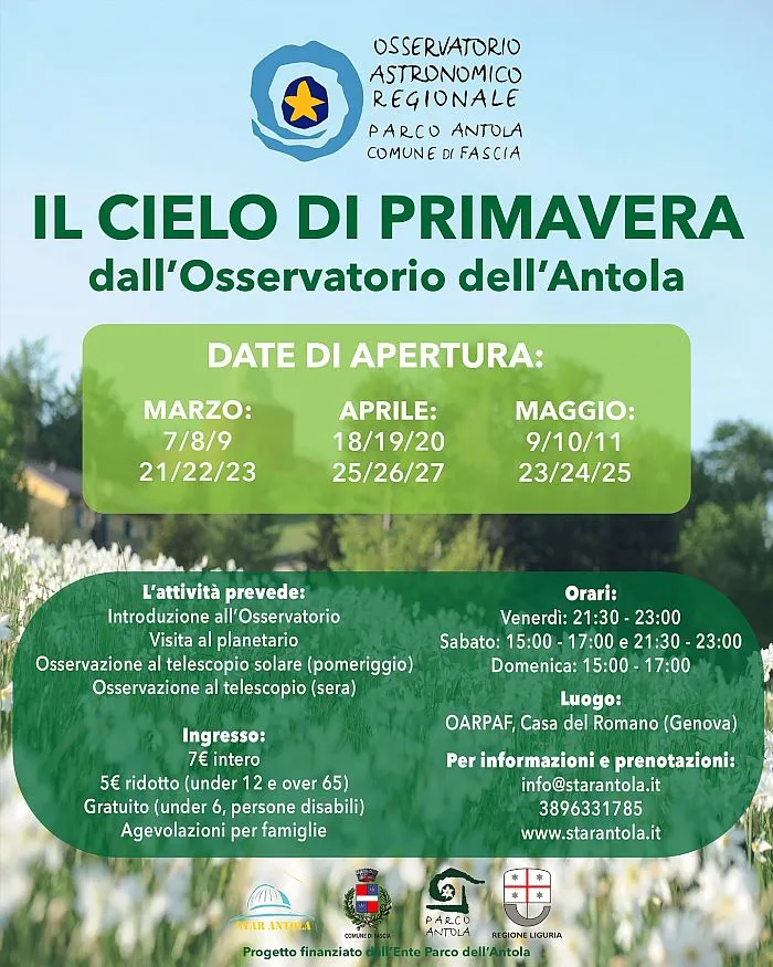 Il Cielo di primavera dall’Osservatorio dell’Antola