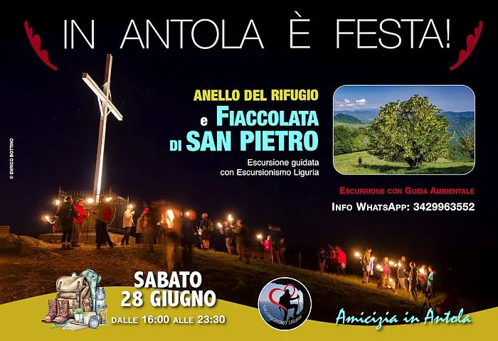 In Antola è festa: Anello del rifugio e fiaccolata di San Pietro
