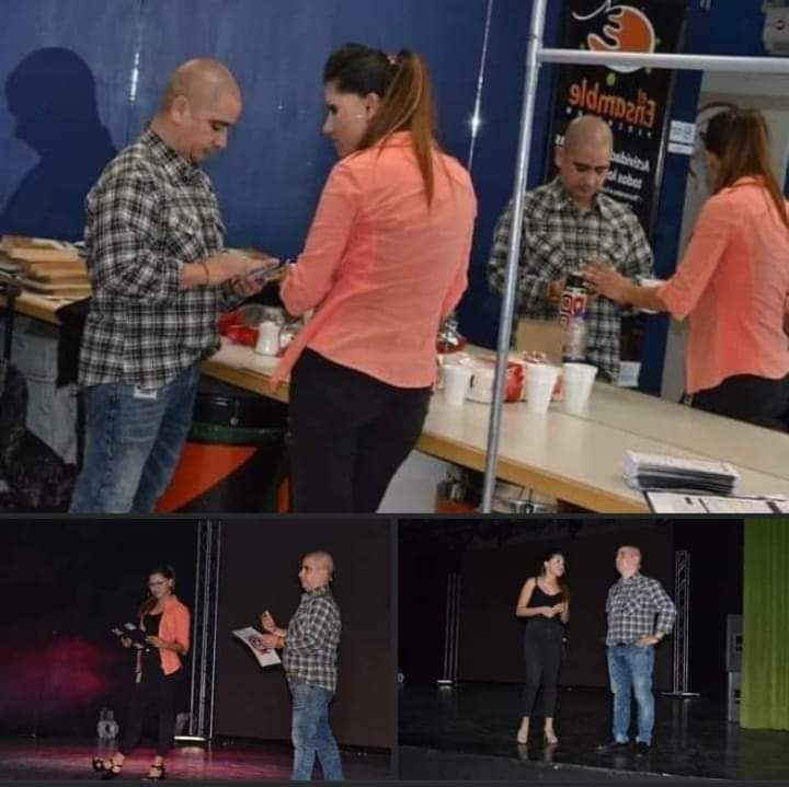 👉 Ensayo y preparando todo, junto a Nanin excelente compañera y profesional!