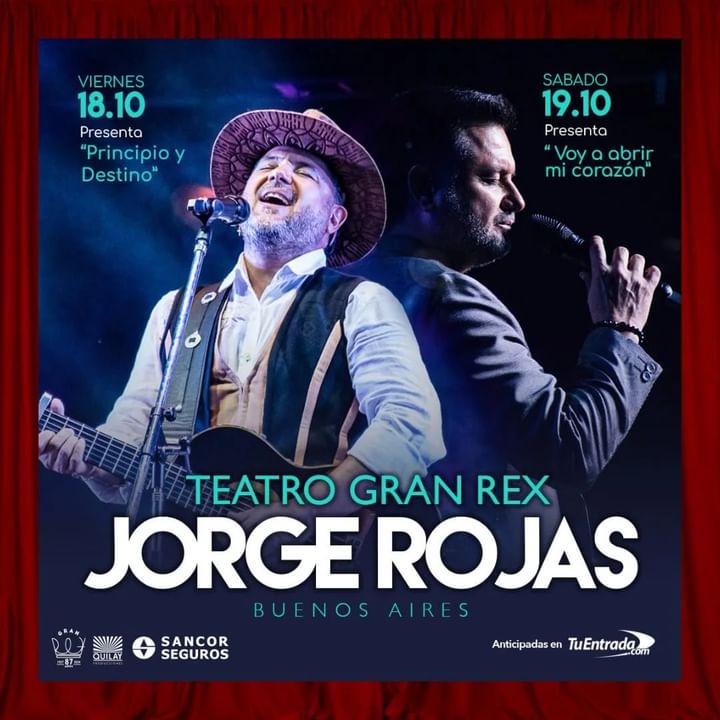 👉 Con dos espectáculos bien distintos, el cantante Jorge Rojas regresa a nuestro Teatro.
