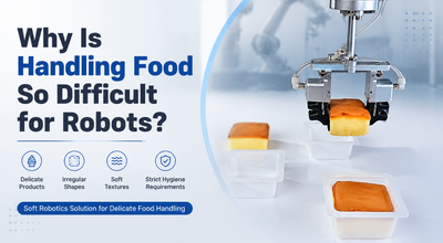 Why Food Handling Is Challenging for Robots: Soft Robotic Gripper Solution for Delicate Foods