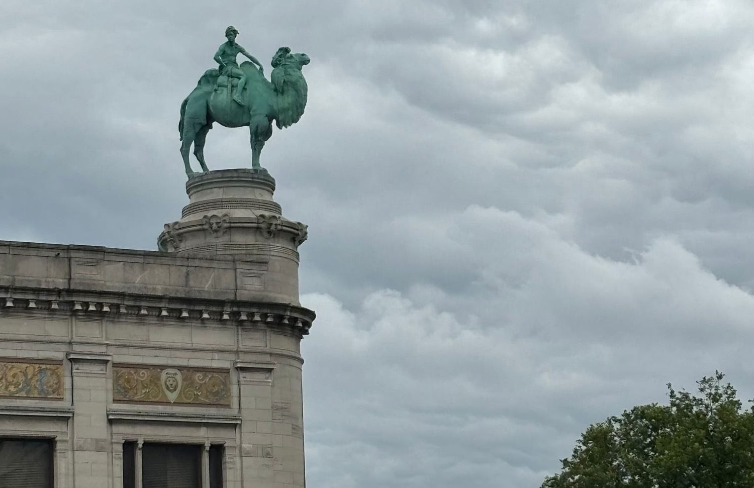 Statue outside the zoo in Antwerp