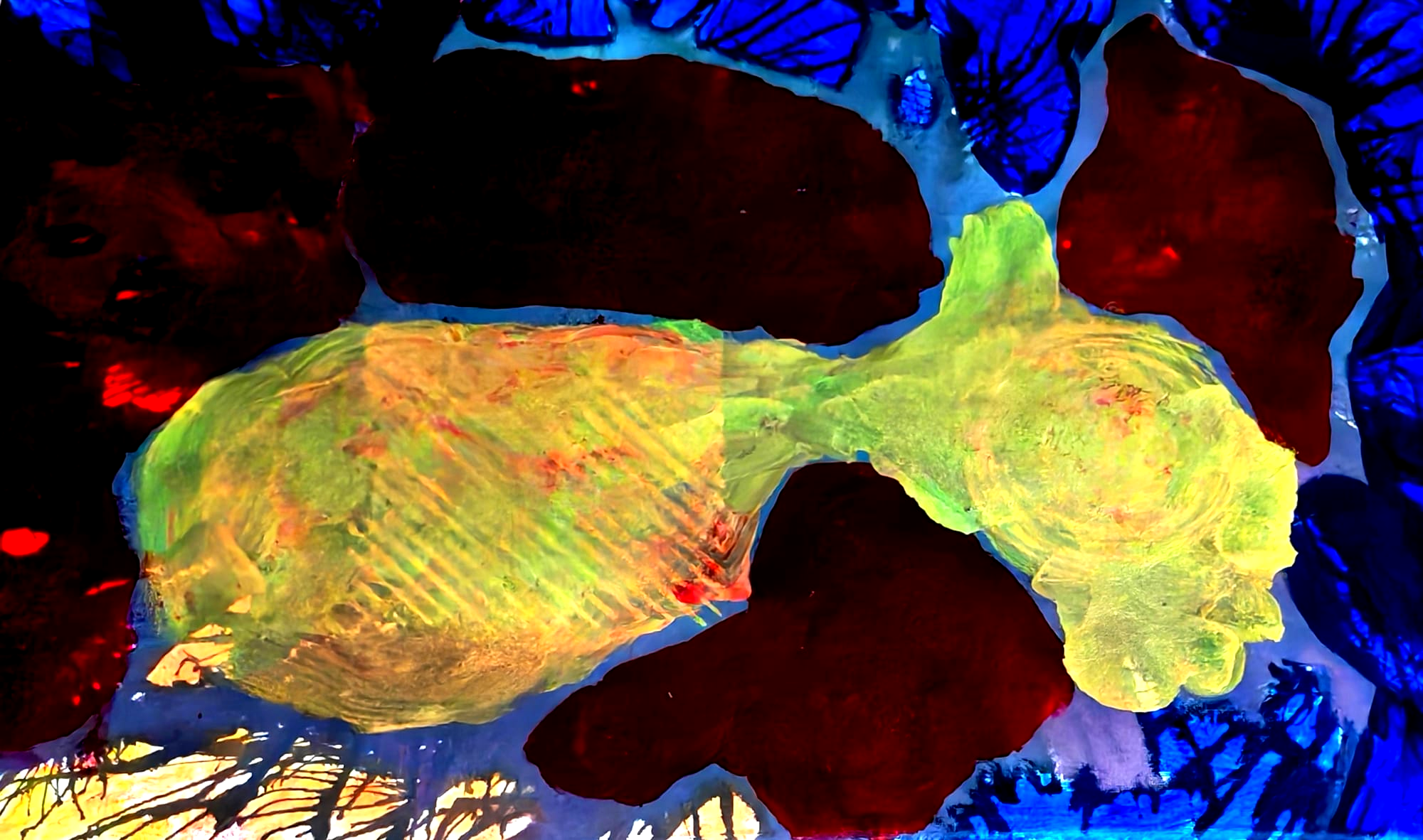 Frosch  ( 70x50cm)       300€