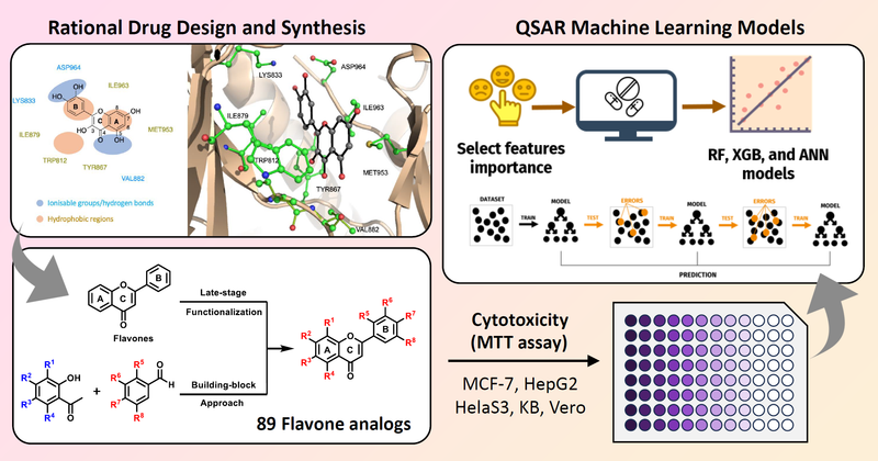 Machine Learning-Driven QSAR Modeling of Anticancer Activity from a Rationally Designed Synthetic Flavone Library
