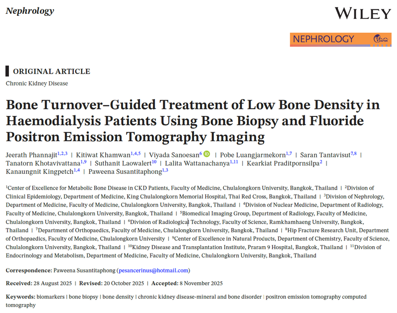 Bone Turnover–Guided Treatment of Low Bone Density in Haemodialysis Patients Using Bone Biopsy and Fluoride Positron Emission Tomography Imaging