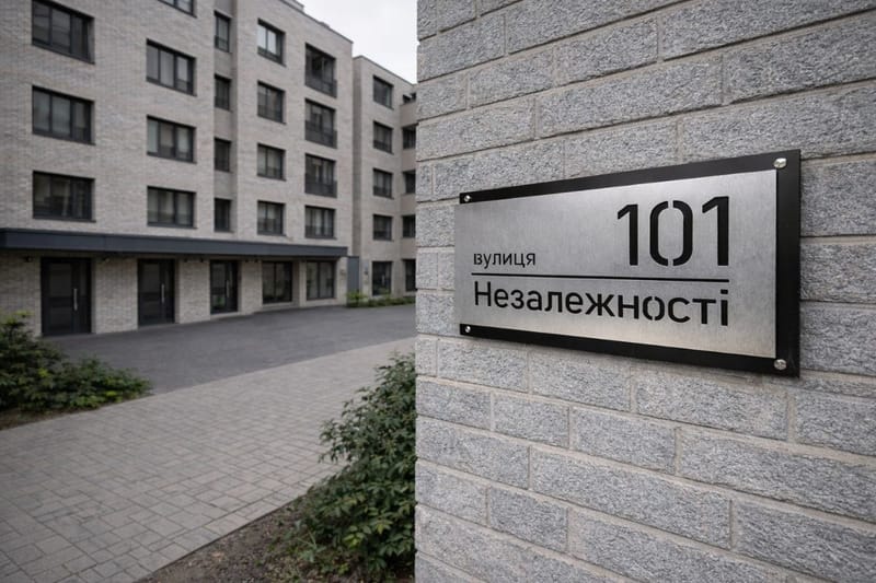 Табличка вулична 460мм/280мм, комбінована №1