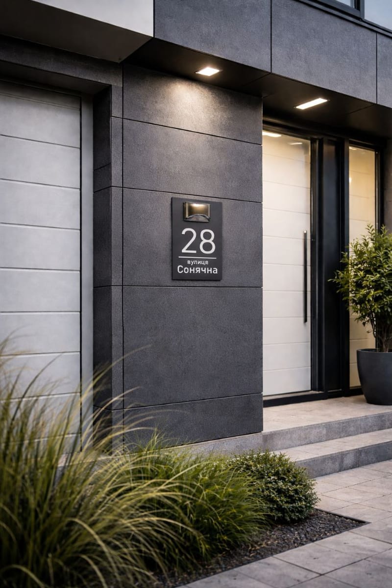 Табличка вулична з підсвіткою 320мм/200мм №2