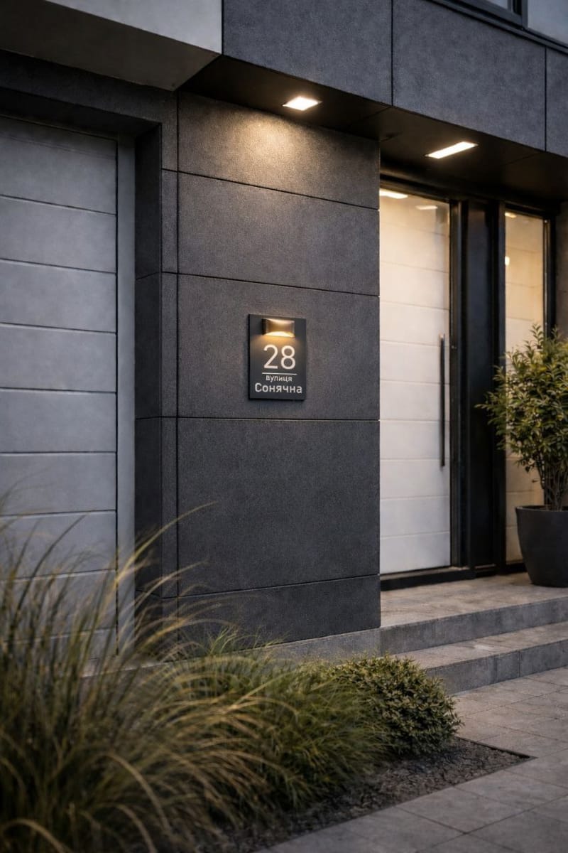 Табличка вулична з підсвіткою 320мм/200мм №2