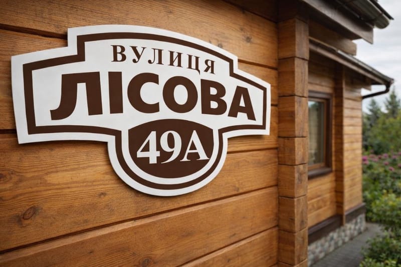 Табличка вулична фігурна 760мм/450мм,  №3