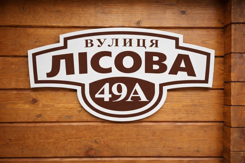 Табличка вулична фігурна 760мм/450мм,  №3