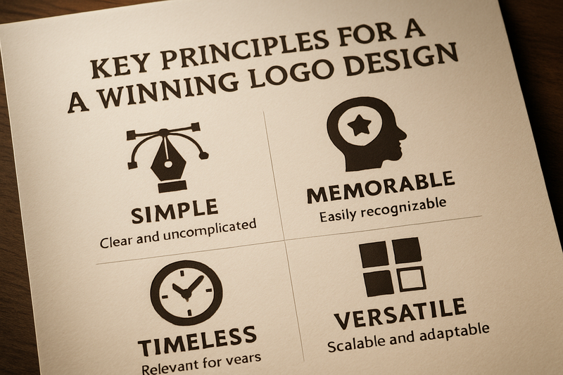 עקרונות מפתח לעיצוב לוגו מנצח