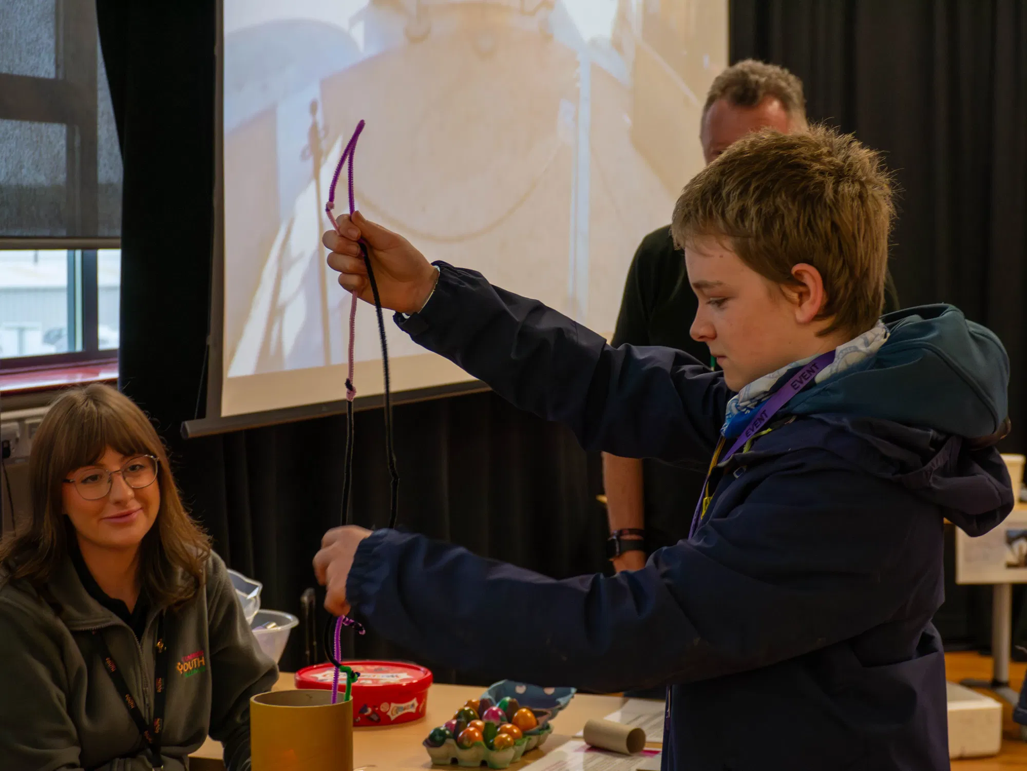 Homeschooled young person engaging in civil engineering activity.