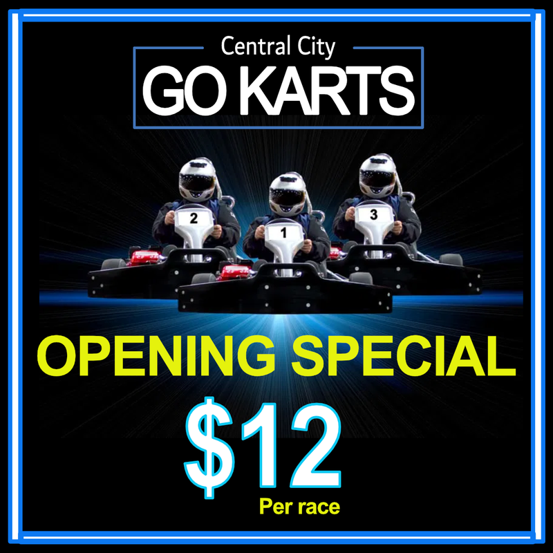 NOW OPEN (INDOOR GO KARTS)