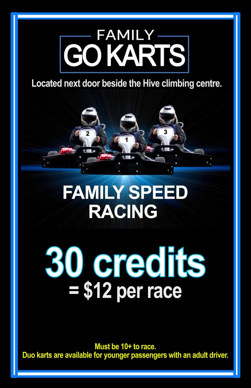 NOW OPEN (FAMILY GO KARTS)