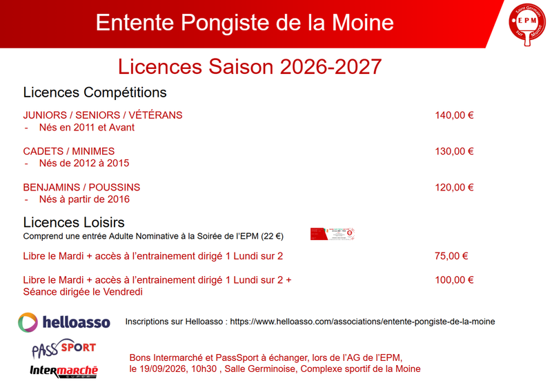 Inscription 2026-2027