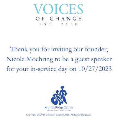 Founder Nicole Moehring, Guest Speaker for Murray Ridge Center