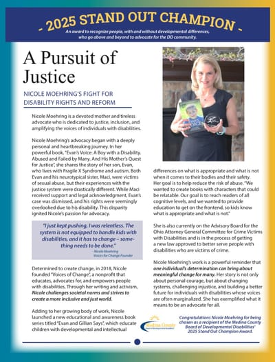 2025 Stand Out Champion Award - Nicole Moehring