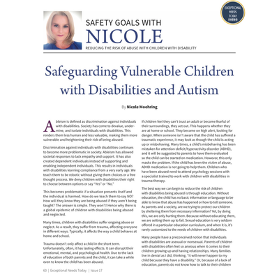 Safeguarding Vulnerable Children with Disabilities and Autism