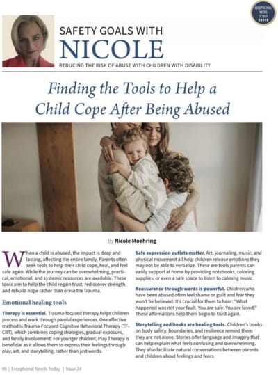 Finding the Tools to Help a Child Cope After Being Abused