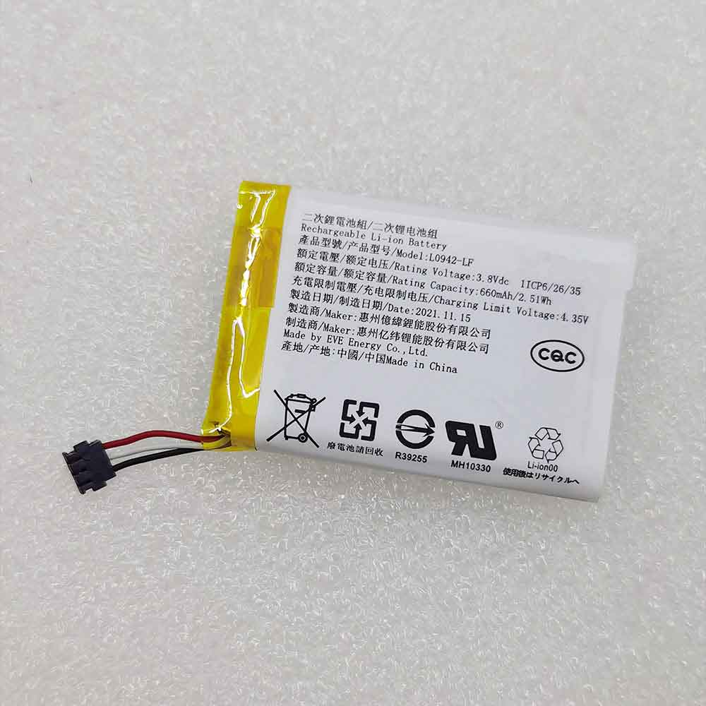 660mAh EVE L0942-LF Batería Electrónica para EVE L0942-LF