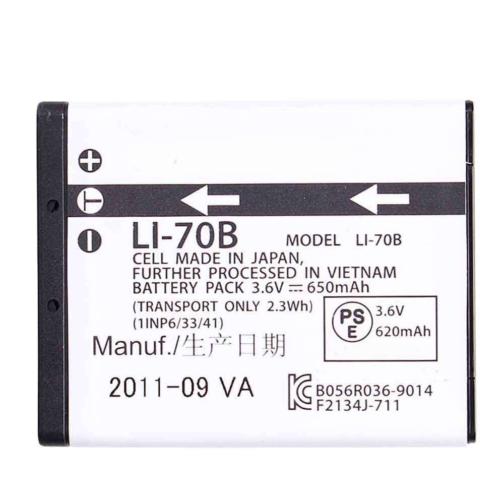 650mAh Olympus LI-70B Batería para Cámara Digital para Olympus D-700 D-705 D-710 D-715