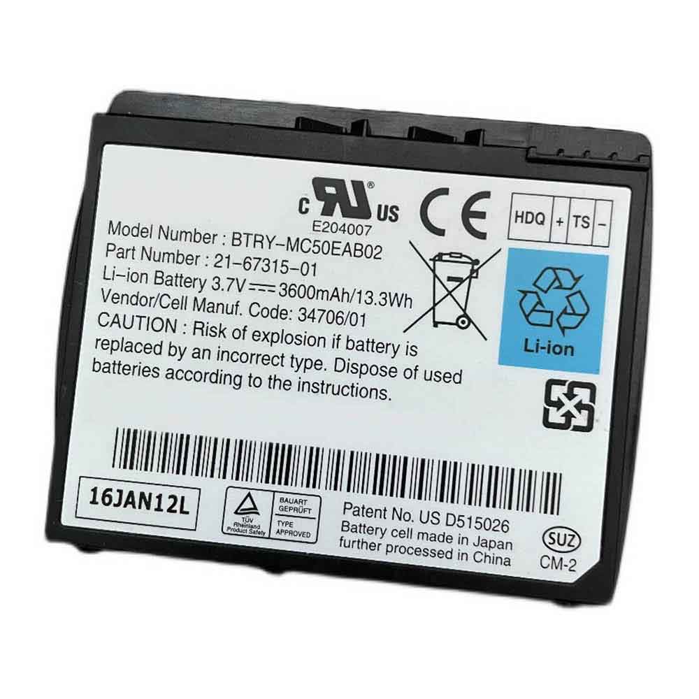 3600mAh Symbol BTRY-MC50EAB02 Batería para Lector de Codigo de Barras para Symbol MC50 MC5040