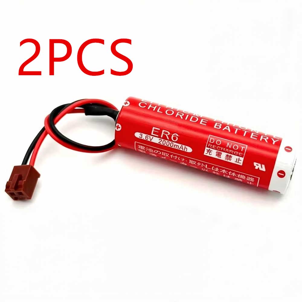 2000mAh Maxell ER6 Batería para PLC para Maxell ER6 OTC welding robot with brown small plug
