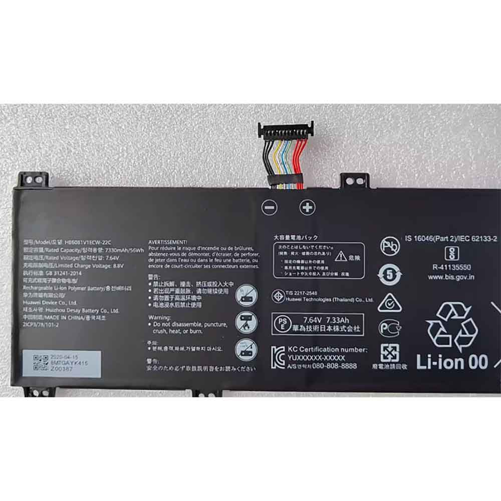 7330mAh Huawei HB6081V1ECW-22B Batería para Laptop para Huawei HLYL-WFP9 HLYL-WFQ9