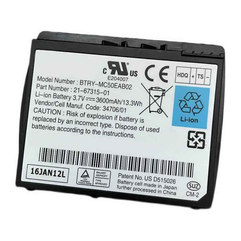 3600mAh Symbol BTRY-MC50EAB02 Batería para Lector de Codigo de Barras para Symbol MC50 MC5040