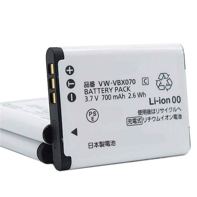 700mAh Panasonic VW-VBX070 Batería para Cámara Digital para Panasonic HM-TA2 HM-TA20 HX-DC1 HX-DC10