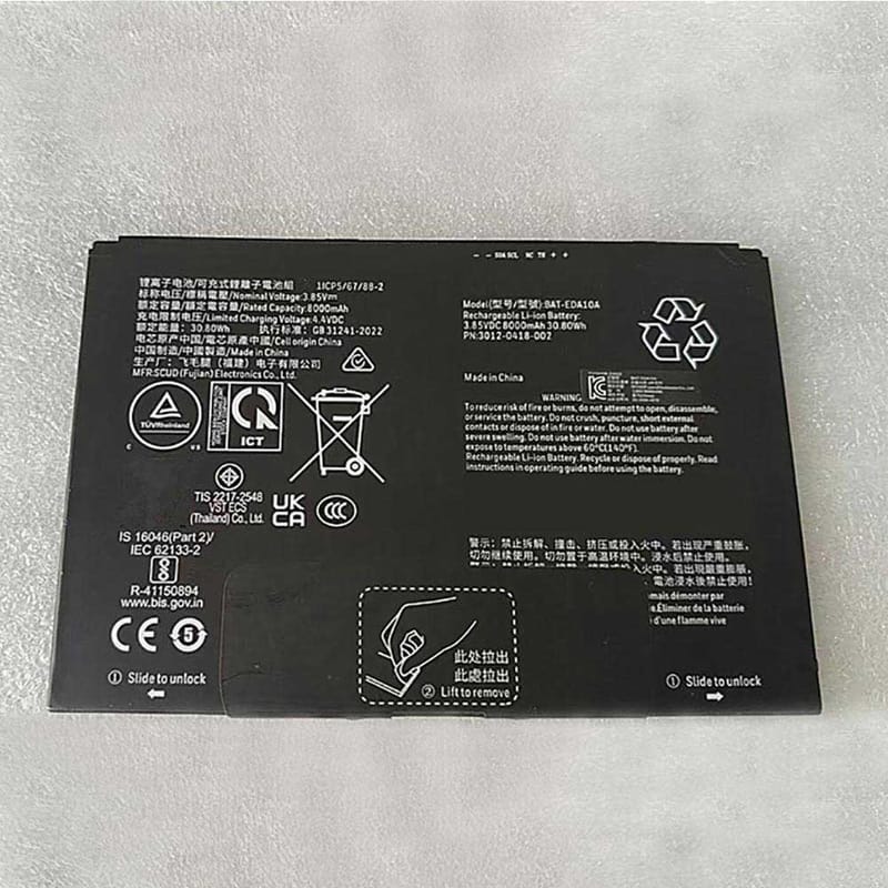 3000mAh Honeywell BAT-EDA10A Batería para Lector de Codigo de Barras para Honeywell Barcode Scanner 3012-0418-001