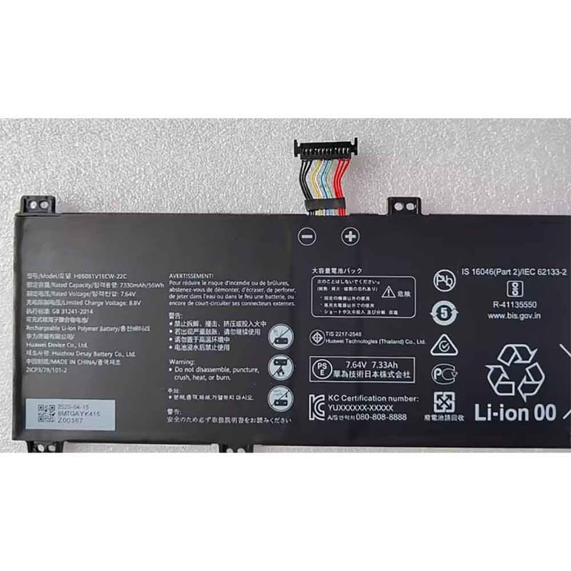 7330mAh Huawei HB6081V1ECW-22B Batería para Laptop para Huawei HLYL-WFP9 HLYL-WFQ9