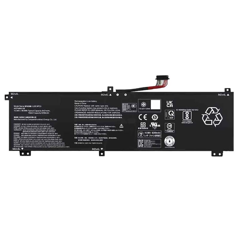6421mAh Lenovo L22C4PC3 Batería para Laptop para Lenovo Y9000X 2023