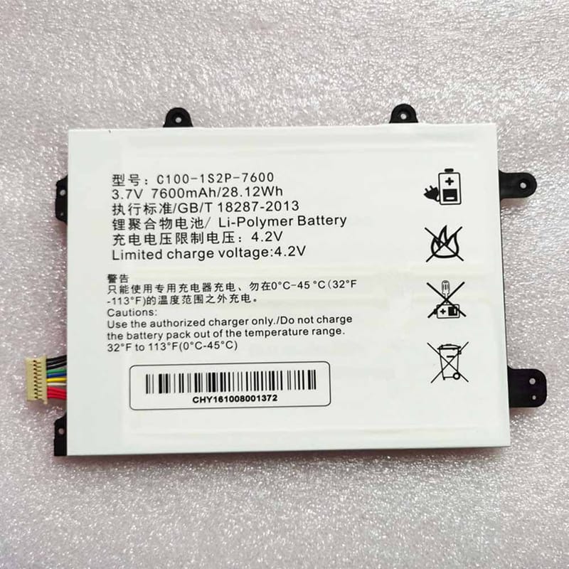 7600mAh Clevo C100-1S2P-7600 Batería para Laptop para Clevo PCPAD X5 CM/Pro/Plus