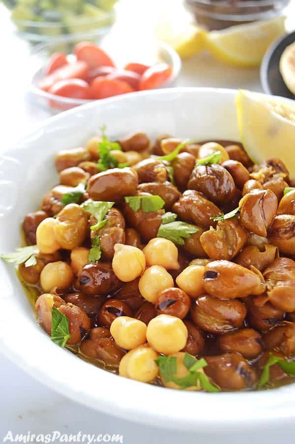 Fava Beans with Hummus