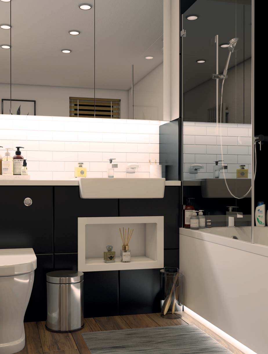 Bespoke Bathroom Furniture with LED Lighting
