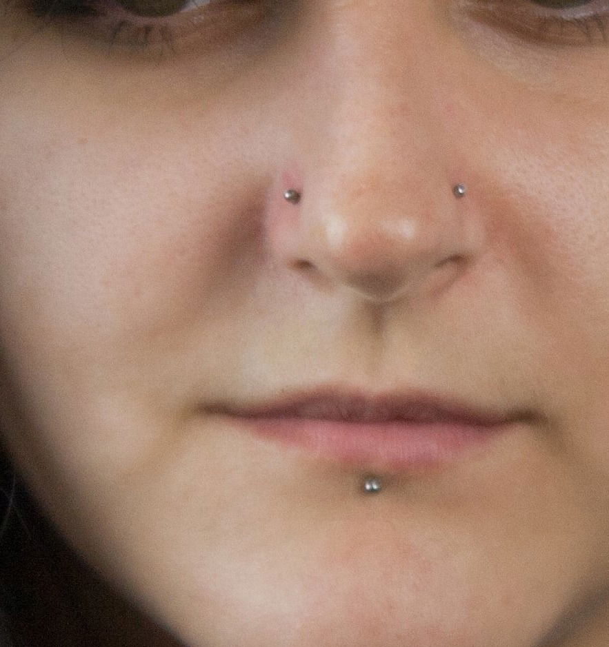 Double nostril piercing