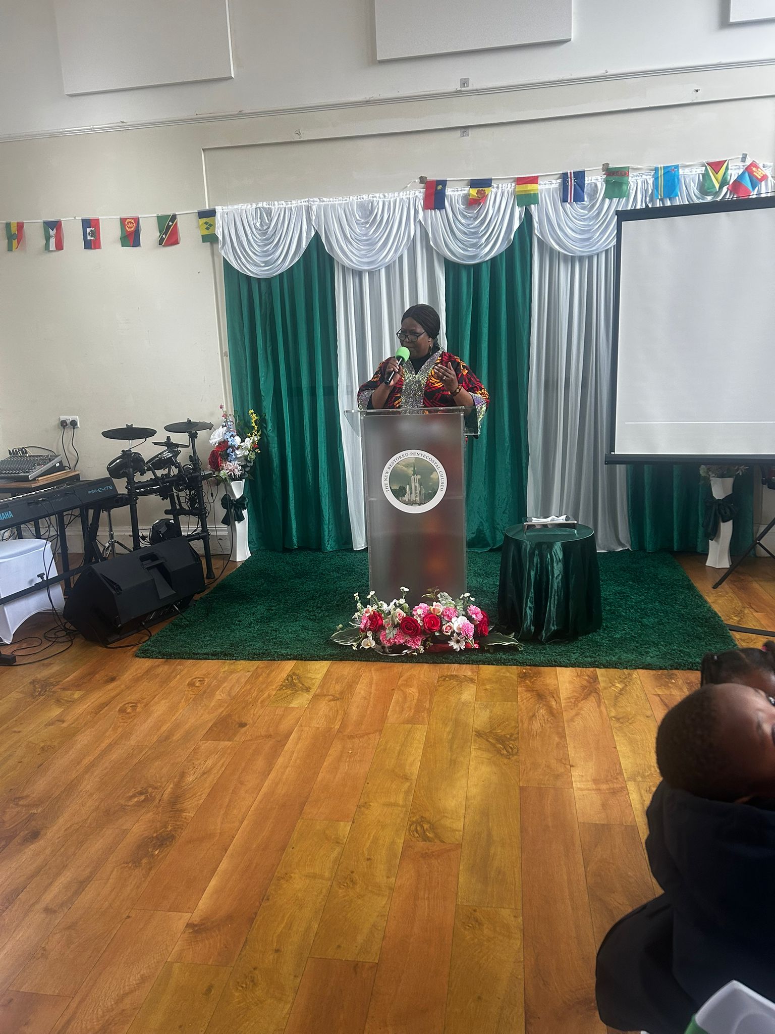 Everyone dressed in their traditional clothes.