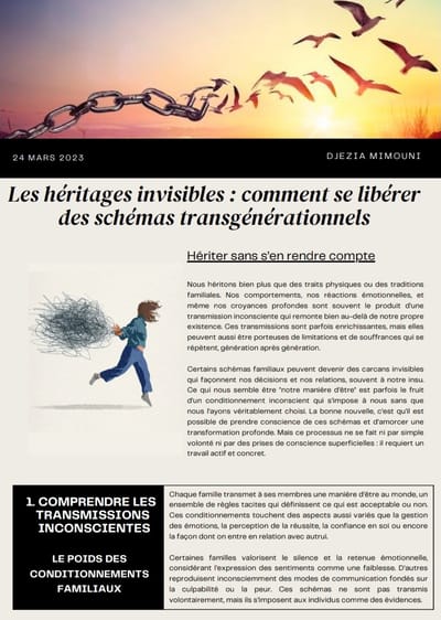 Les héritages invisibles : comment se libérer des schémas transgénérationnels