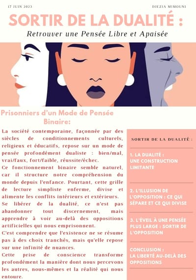 Sortir de la DUALITÉ