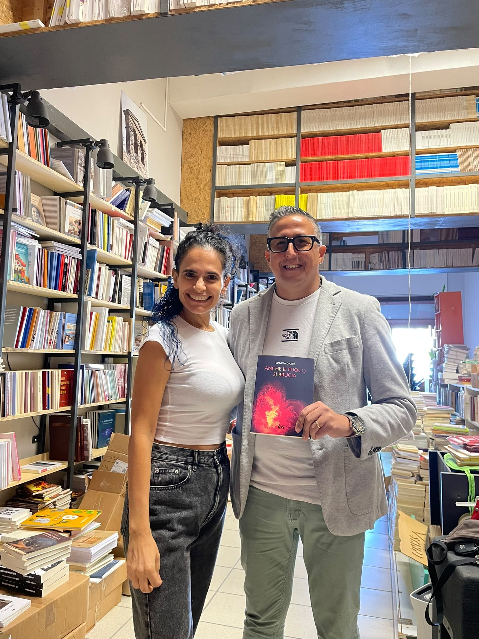 con Daniela D’Attis, autrice del libro "Anche il fuoco si brucia"