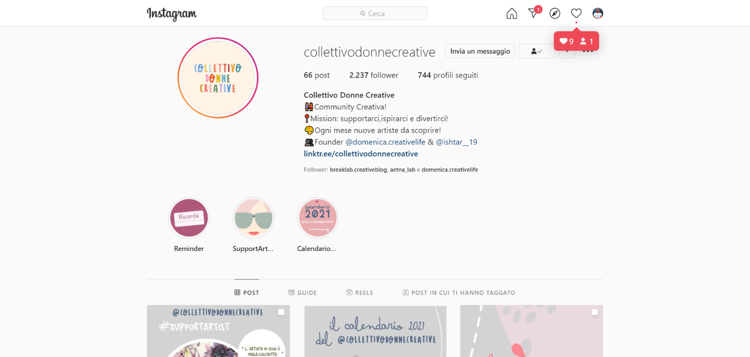 Collettivo Donne Creative - Instagram